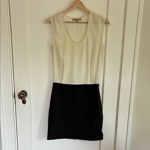 Elegant Black and White Sleeveless Dress